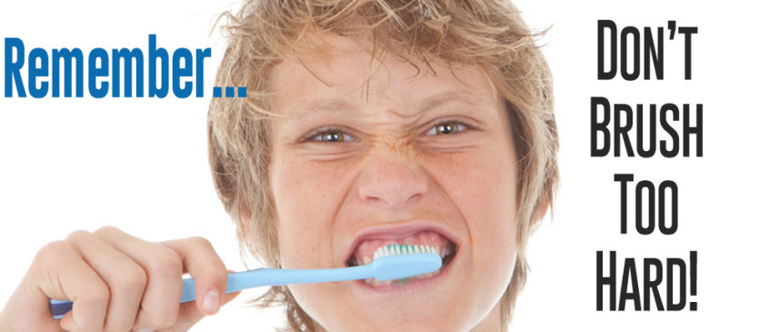 Child Brushing Teeth Too Hard