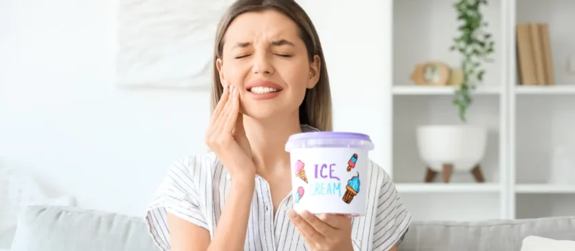 Woman With Tooth Pain After Eating Ice Cream
