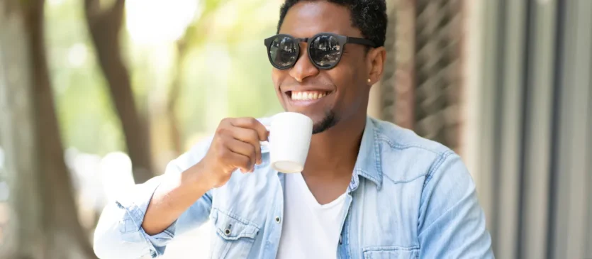 Man Drinking Coffee