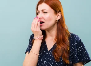 Woman Checking Bad Breath